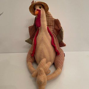 Stuffed 12" Turkey Thanksgiving Weighted Bottom Shelf Sitter Door Stop Material